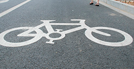 Нанесение штучной формы велосипедная дорожка