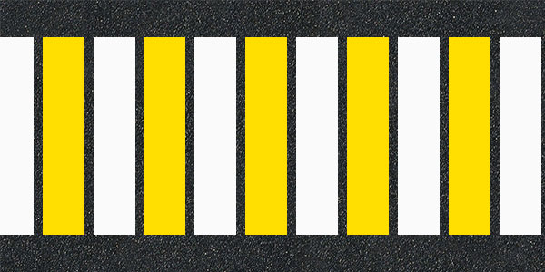 Разметка пешеходного перехода желтый цвет