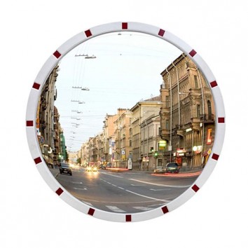 Зеркало дорожное круглое со светоотражающей окантовкой  800 мм