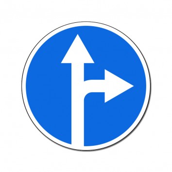 Знак 4.1.4 Движение прямо или направо